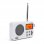 Nk NK-AB1904 Radio Portátil FM/AM Vintage Blanca