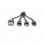 Cavo Digitus 3 in 1 da USB 2.0 a Lightning/Micro USB/USB-C 15 cm Nero