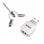 Subblim Caricatore 2xUSB 2.4A + Cavo MicroUSB/USB-C/Lightning 3 in 1 Bianco