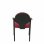 Piqueras y Crespo Hellin Pack 2 Sillas Chasis Negro Bali Granate