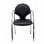 Piqueras y Crespo Hellin Pack de 2 Sillas Similpiel Negro Chasis Cromado