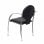 Piqueras y Crespo Hellin Pack de 2 Sillas Similpiel Negro Chasis Cromado