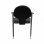 Piqueras y Crespo Hellin Pack de 2 Sillas Similpiel Negro Chasis Cromado