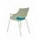 Piqueras y Crespo Saceruela Pack de 3 Sillas Carcasa Blanca Asiento Azul
