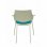 Piqueras y Crespo Saceruela Pack de 3 Sillas Carcasa Blanca Asiento Azul