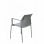 Piqueras y Crespo Sege Pack de 4 Sillas PVC Chasis con Brazos Gris