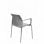 Piqueras y Crespo Sege Pack de 4 Sillas PVC Chasis con Brazos Gris