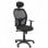 Piqueras y Crespo Alocén Mesh Chair Bali Assise Bras réglables avec tête de lit fixe Noir