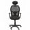 Piqueras y Crespo Alocén Mesh Chair Bali Assise Bras réglables avec tête de lit fixe Noir