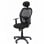 Piqueras y Crespo Alocén Mesh Chair Bali Assise Bras réglables avec tête de lit fixe Noir