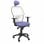 Piqueras y Crespo Jorquera Silla Malla Blanca Asiento Bali con Cabecero Fijo Azul Claro