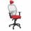 Piqueras y Crespo Jorquera Silla Malla Gris Asiento Bali con Cabecero Fijo Rojo