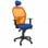 Piqueras y Crespo Jorquera Silla Malla Naranja Asiento Bali Azul con Cabecero Fijo