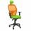 Piqueras y Crespo Jorquera Silla Malla Naranja Asiento Bali con Cabecero Fijo Verde Pistacho