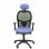 Piqueras y Crespo Jorquera Silla Malla Negra Asiento Bali Azul Claro con Cabecero Fijo