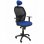 Piqueras y Crespo Jorquera Silla Malla Negra Asiento Bali Azul con Cabecero Fijo