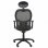 Piqueras y Crespo Jorquera Silla Malla Negra Asiento Similpiel Negro con Cabecero Fijo