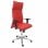 Piqueras y Crespo Albacete XL Fauteuil en Simili Cuir avec Mousse à Mémoire de Forme Rouge