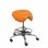 Piqueras und Crespo Alatoz Hocker aus orangefarbenem Kunstleder
