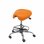 Piqueras und Crespo Alatoz Hocker aus orangefarbenem Kunstleder