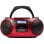 Radio CD Aiwa BoomBox BBTC-550RD 6W RMS Bluetooth Cassette AUX MP3 Rood