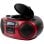 Radio CD Aiwa BoomBox BBTC-550RD 6W RMS Bluetooth Cassette AUX MP3 Rood