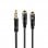 Ewent 3,5 m Klinken-Audio-Adapterkabel auf 2 x 3-polige 3,5-H-Klinkenstecker, 30 cm, Schwarz