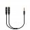 Ewent 3,5 m Klinken-Audio-Adapterkabel auf 2 x 3-polige 3,5-H-Klinkenstecker, 30 cm, Schwarz