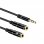 Ewent 3,5 m Klinken-Audio-Adapterkabel auf 2 x 3-polige 3,5-H-Klinkenstecker, 30 cm, Schwarz