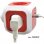 Extrastar PowerCube Base 4 Tomas + 2 USB Roja