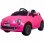 RunRunToys Fiat 500 Coche Eléctrico 12V Rosa
