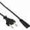 Inline Cable de Alimentación CEE7/16 a C7 Hembra/Macho 3m Negro