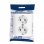 Simon Brico Base Enchufe de Pared Doble Empotrable Blanco