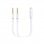 Nanocable Cable Audio Jack 3.5 a 2xJack 3.5 Macho/Hembra 20cm Blanco