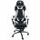 Unicview Silla Gaming con Reposapiés Blanca/Negra