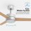 Universal Blue Bora UVT1312-21 Ventilador de Techo con Luz LED y Mando 70W