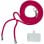 Cooles universelles Umhängeband in Fuchsia mit Karte für Smartphone