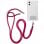 Cooles universelles Umhängeband in Fuchsia mit Karte für Smartphone