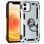 Cool Capa Hard Prateada com Anel para iPhone 12 Mini