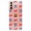 Funda Oficial FC Barcelona Escudo Patrón Rojo y Azul Transparente para Samsung Galaxy S21