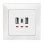 LogiLink PA0254 Base de Enchufe de Pared USB/USB-C Blanca