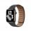 Bracelet à maillons en cuir noir Apple 40 mm taille M/L pour Apple Watch