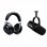 Shure MV7 Microfone Dinâmico para Podcast XLR/USB Preto + AONIC 50 Auscultadores Sem Fios com Cancelamento de Ruído Pretos