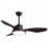 Fabrilamp Hayate Ventilador de Teto com Luz e Comando 70W Castanho