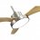 Ventilateur de plafond Fabrilamp Hayate avec lumière et télécommande 70 W Nickel/Hêtre