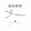 Fabrilamp Kochi Ventilador de Techo con Luz LED y Mando 33W Blanco