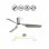 Fabrilamp Kochi Ventilateur de Plafond avec Lumière LED et Contrôle 33W Argent