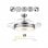 Fabrilamp Matanuska Ventilador de Techo Bluetooth con Luz LED y Mando 32W Níquel