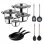 San Ignacio Masterpro Batería de Cocina 8 Piezas + Set 3 Sartenes + 4 Utensilios