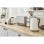 Swan Nordic Frühstücksset Mikrowelle 20L + Wasserkocher + Toaster 2 Scheiben weiß